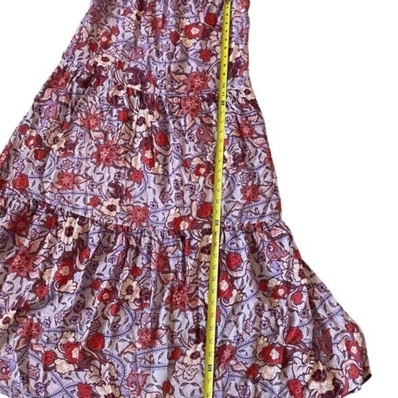 Knox Rose Tiered Scoop Neck Puff Sleeve Midi Dress M Prairie Cottage Core NWT - Picture 5 of 7